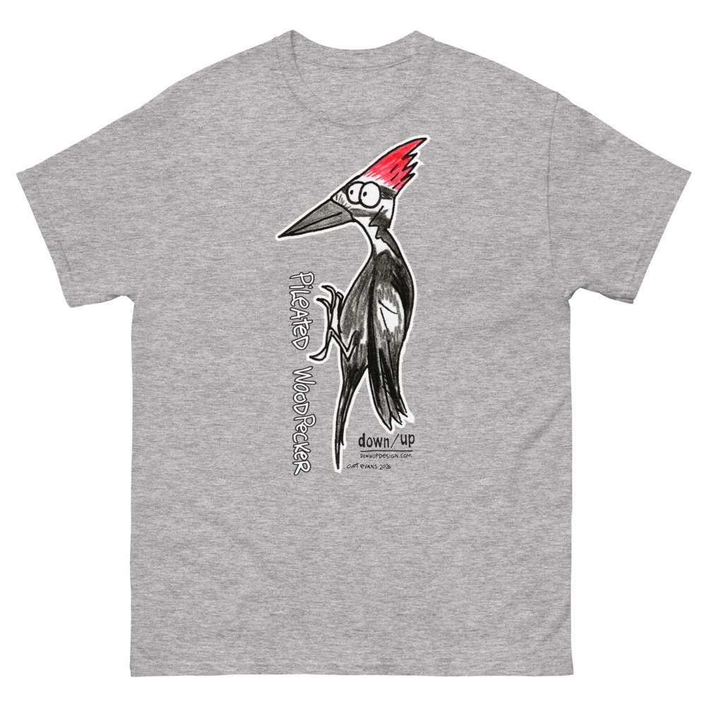 Pileated Woodpecker — Classic Style Unisex T-shirt (Sport Grey)
