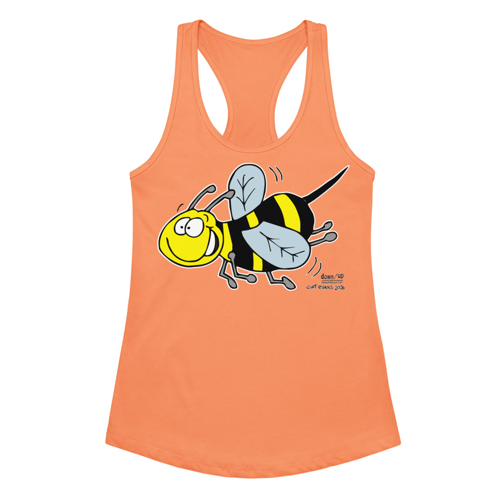 Bumblebee — Women's fitted racerback tank top (Light Orange)