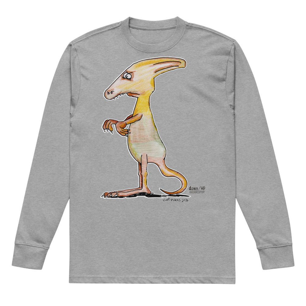 Dino Helmet — Men's Long sleeve T-shirt (Carbon Grey)