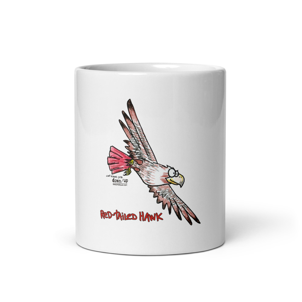 Red-tailed Hawk — White Glossy Mug (White)