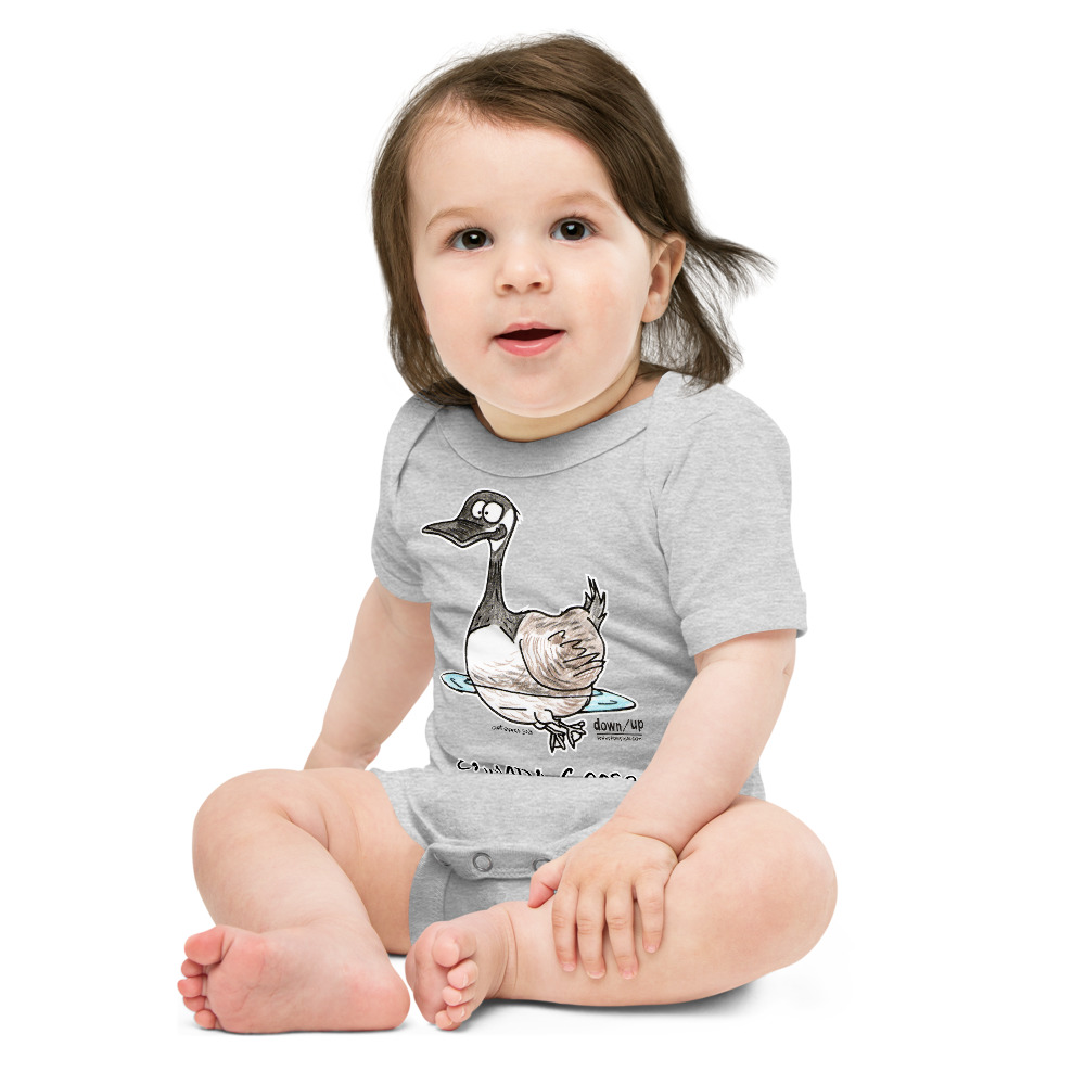 Canada Goose — Baby Short-sleeve One Piece (Athletic Heather)