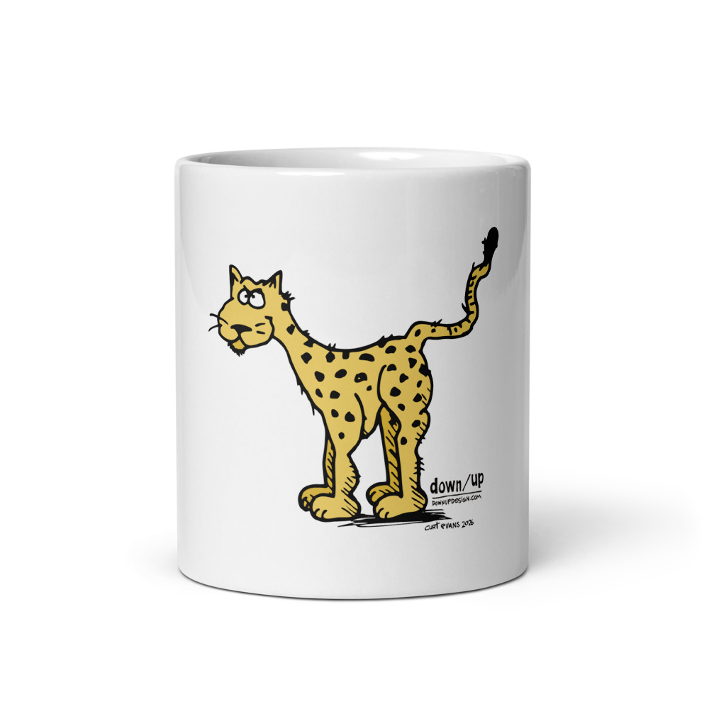 Cheetah — White Glossy Mug (White)