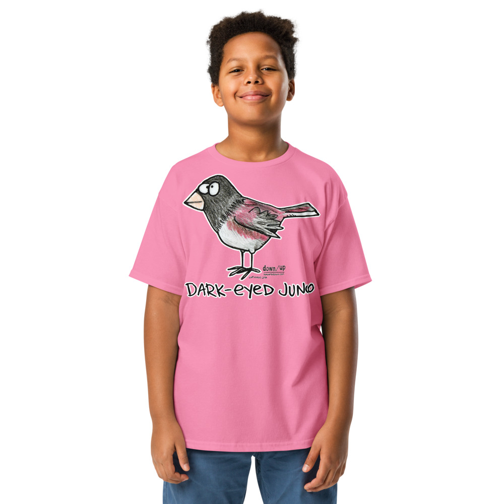 Dark-eyed Junco — Youth Classic T-shirt (Azalea)