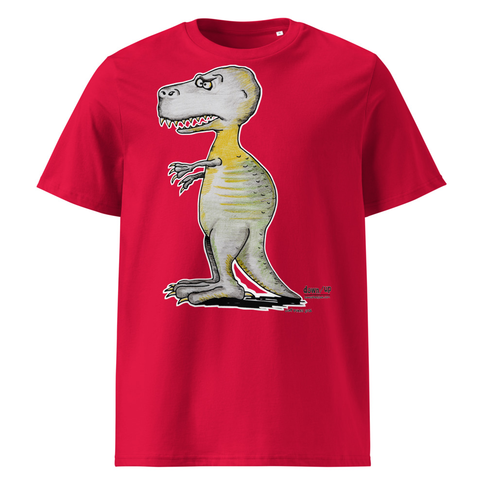 Dino Carnivore — Organic Unisex T-Shirt (Red)