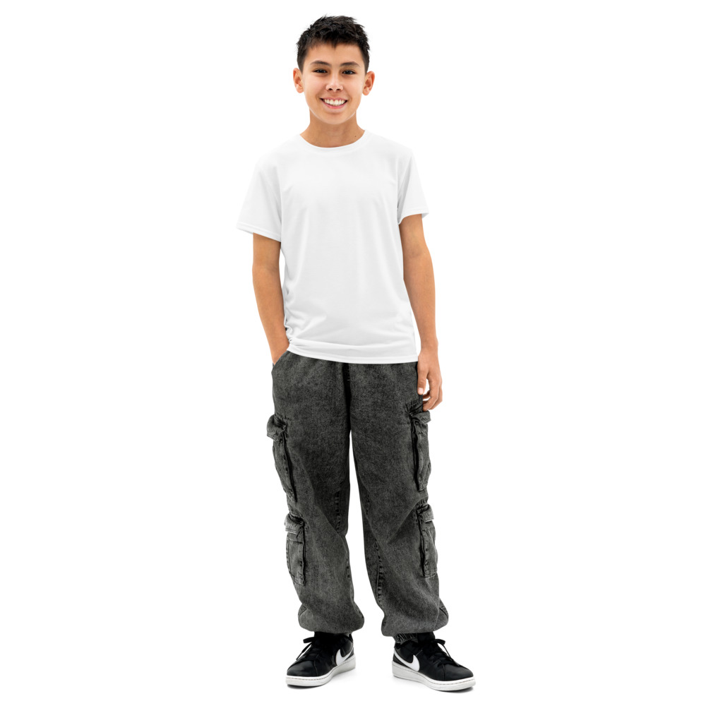 All-Over Print Youth Cotton Crew Neck T-shirt