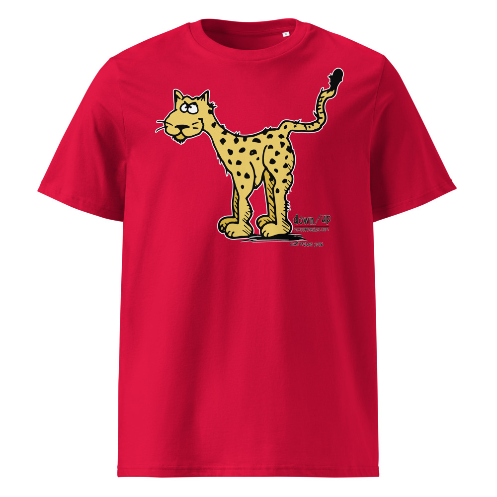 Cheetah — Organic Unisex T-Shirt (Red)