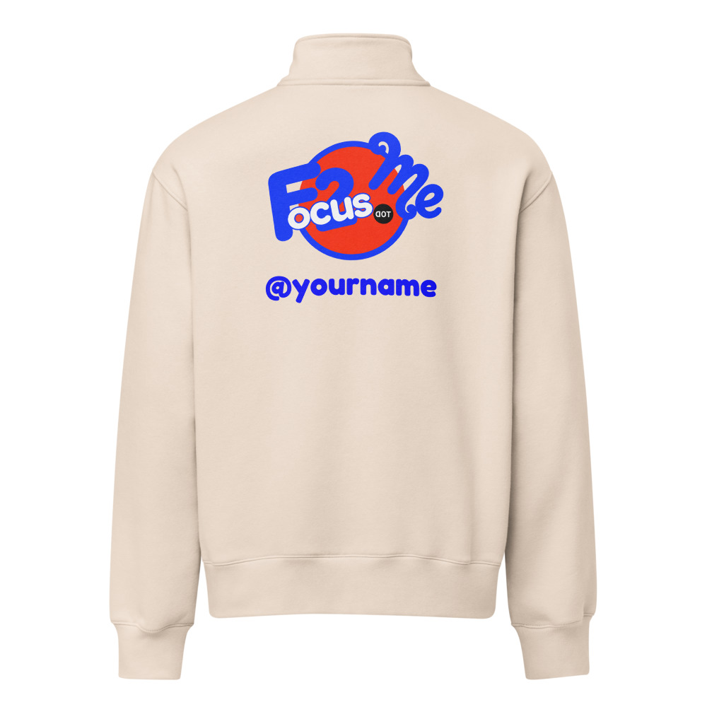 Unisex half-zip pullover — Back