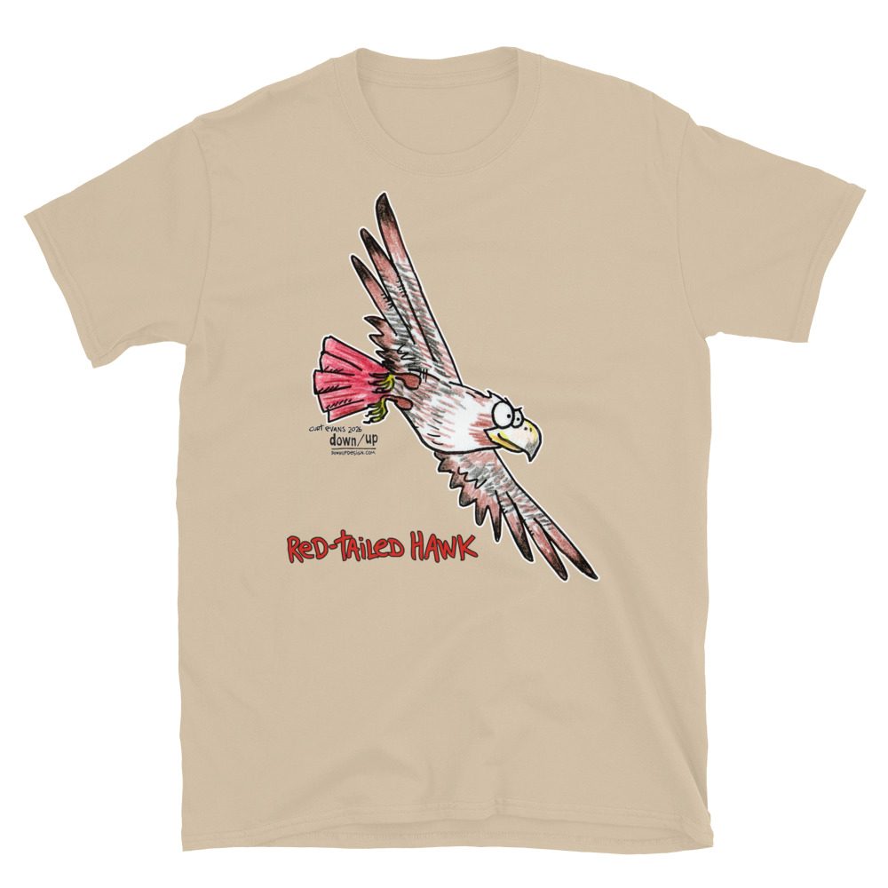 Red-tailed Hawk — Form Fitting Unisex T-Shirt (Sand)
