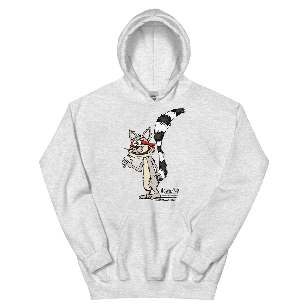 Ringtail Cat — Adult Hoodie Sweatshirt (Ash)