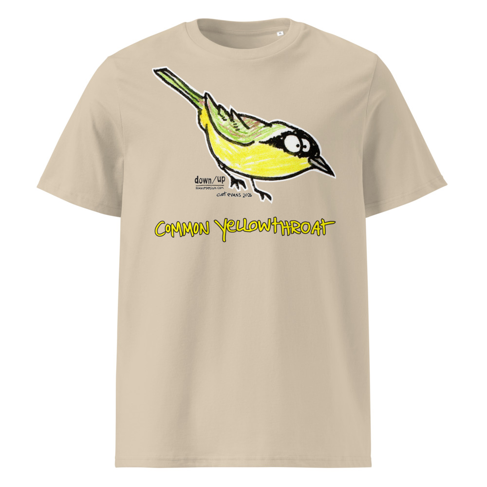 Common Yellowthroat — Organic Unisex T-Shirt (Desert Dust)