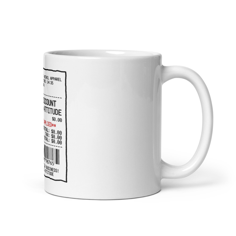 Senior Discount Applied To Attitude - mug