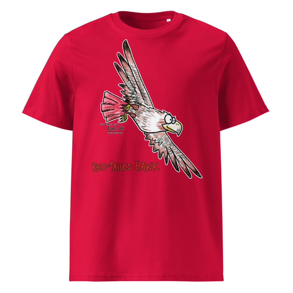 Red-tailed Hawk — Organic Unisex T-Shirt (Red)