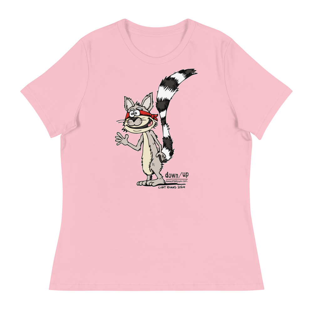 Ringtail Cat — Women's Relaxed T-Shirt (Pink)