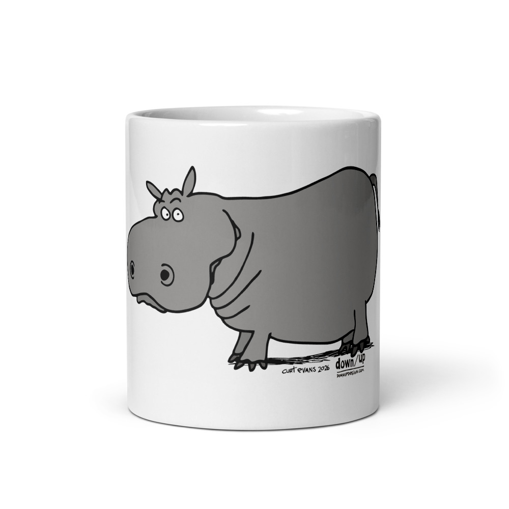 Hippo — White Glossy Mug (White)