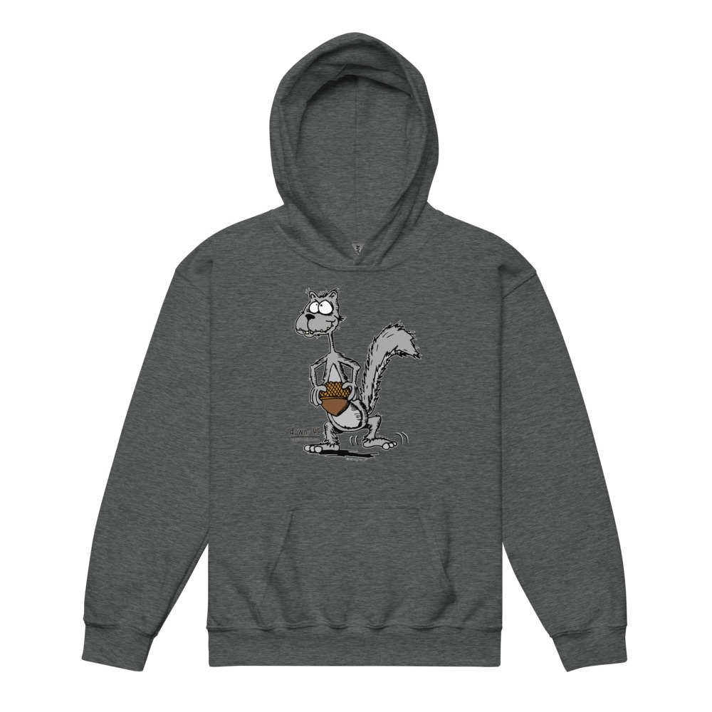 Squirrel — Youth Hoodie Sweatshirt (Dark Heather)