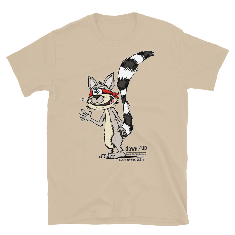 Ringtail Cat — Form Fitting Unisex T-Shirt (Sand)