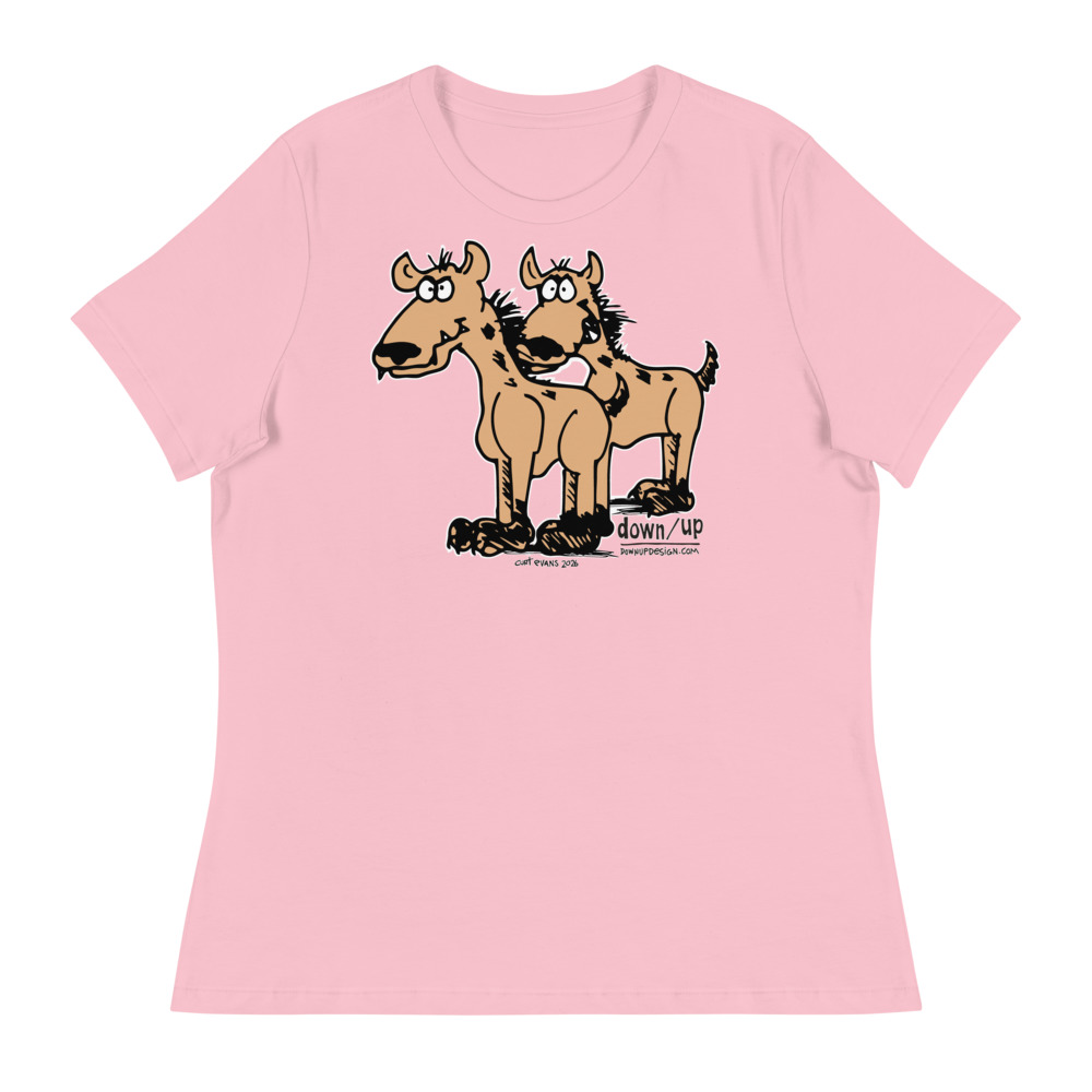 Hyenas — Women's Relaxed T-Shirt (Pink)