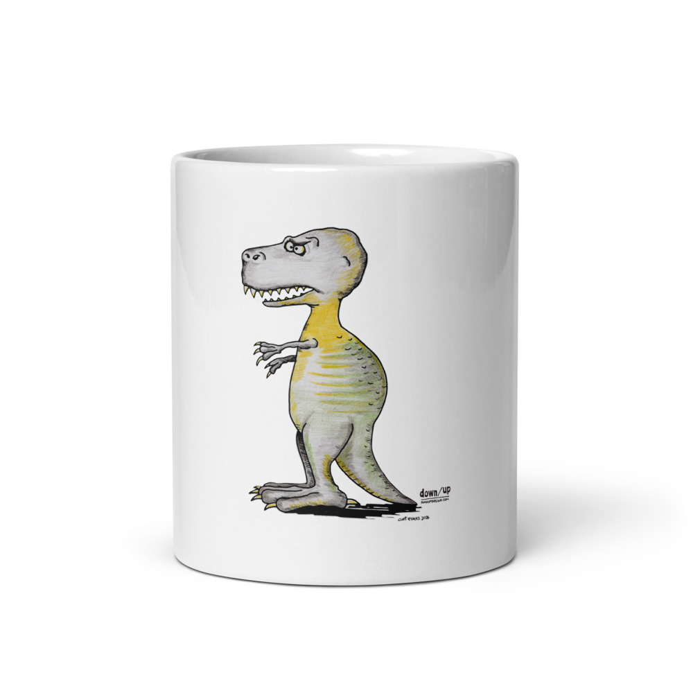 Dino Carnivore — White Glossy Mug (White)