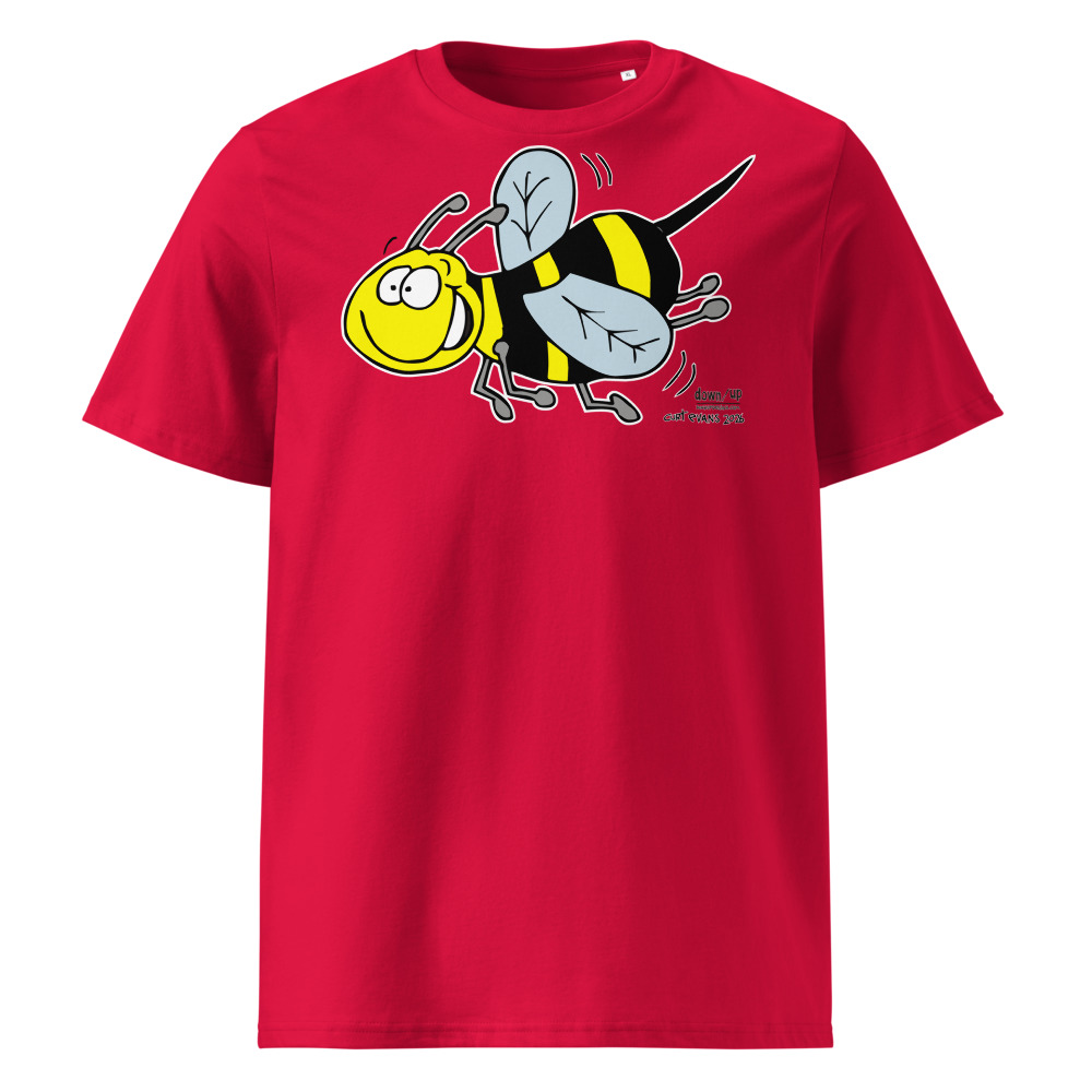 Bumblebee — Organic Unisex T-Shirt (Red)