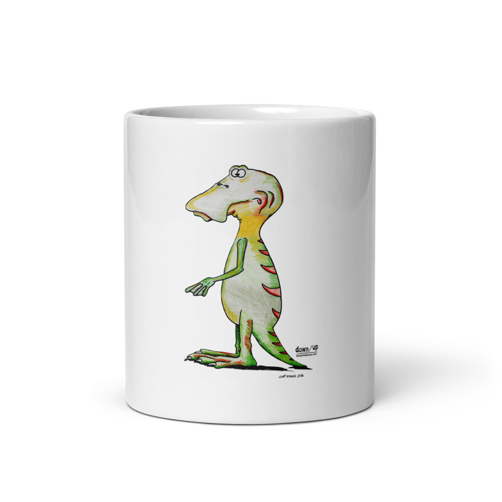 Dino Duckbill — White Glossy Mug (White)