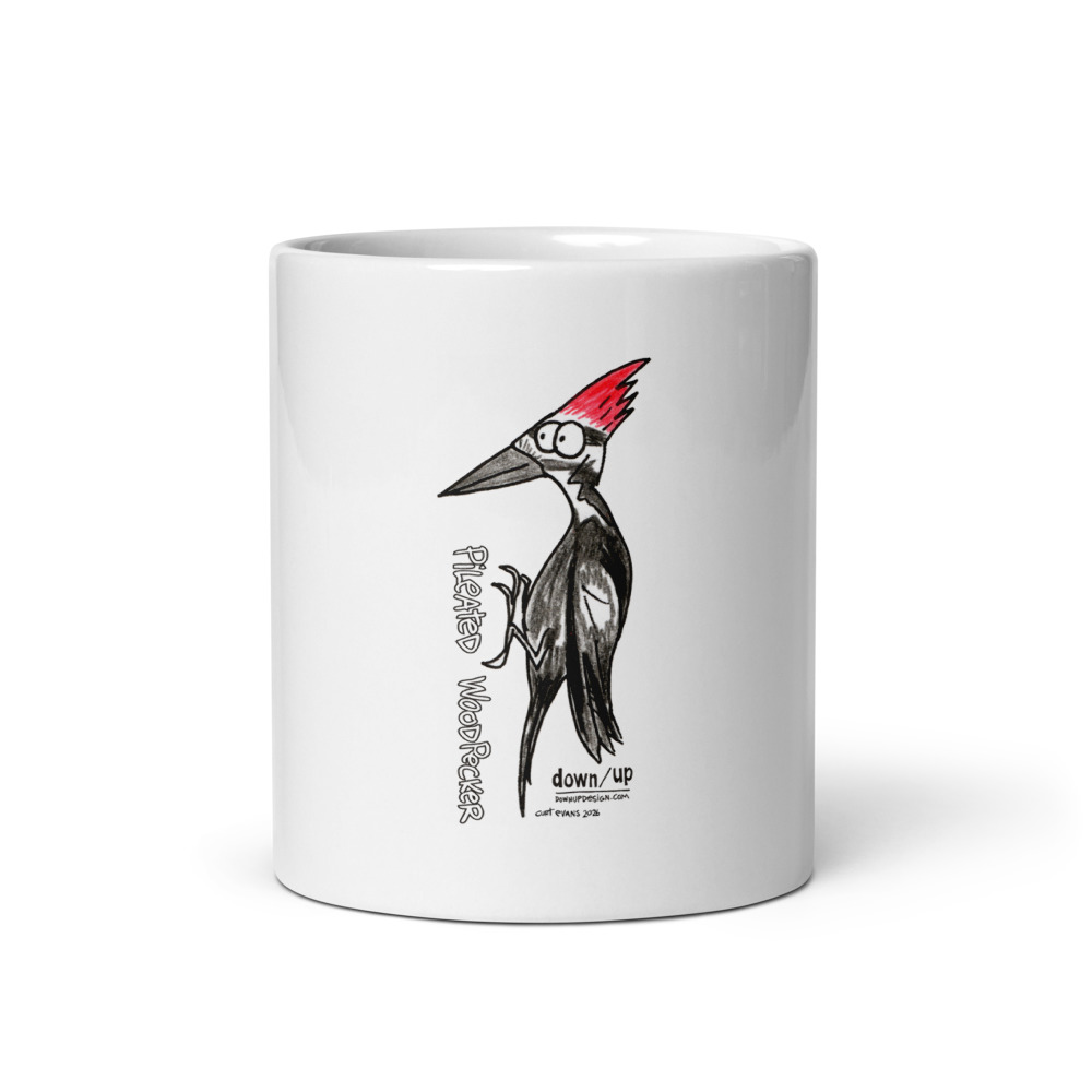 Pileated Woodpecker — White Glossy Mug (White)
