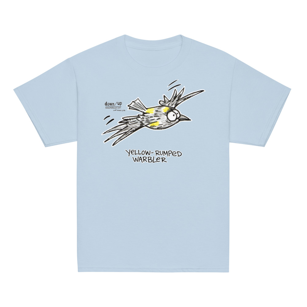 Yellow-rumped Warbler — Youth Classic T-shirt (Light Blue)