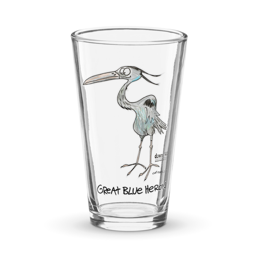 Great Blue Heron — Pint Glass
