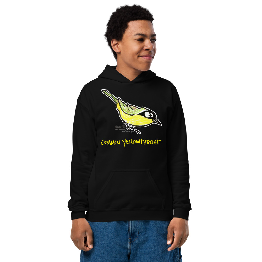 Common Yellowthroat — Youth Hoodie Sweatshirt (Black)