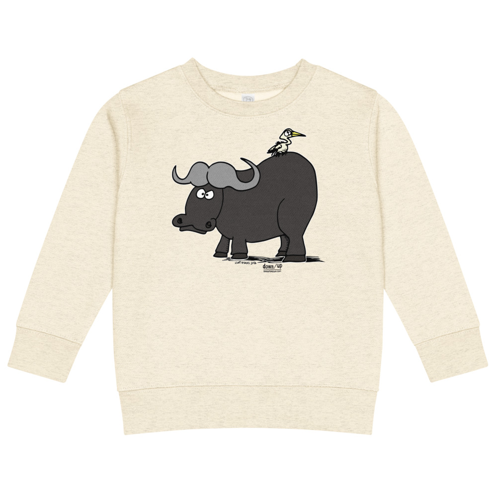 Water Buffalo — Kids Crew Neck Sweatshirt (Natural Heather)
