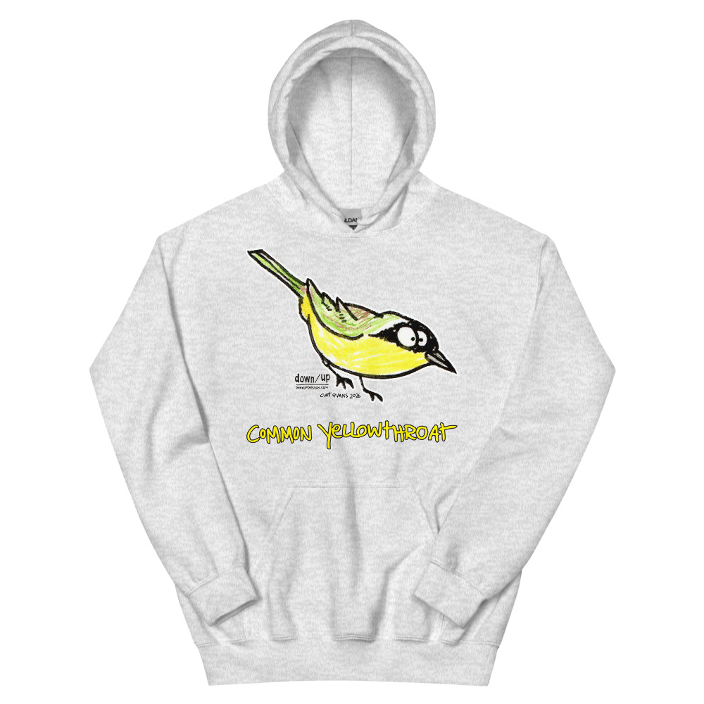 Common Yellowthroat — Adult Hoodie Sweatshirt (Ash)