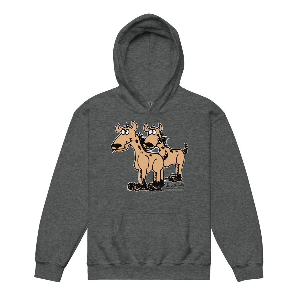 Hyenas — Youth Hoodie Sweatshirt (Dark Heather)