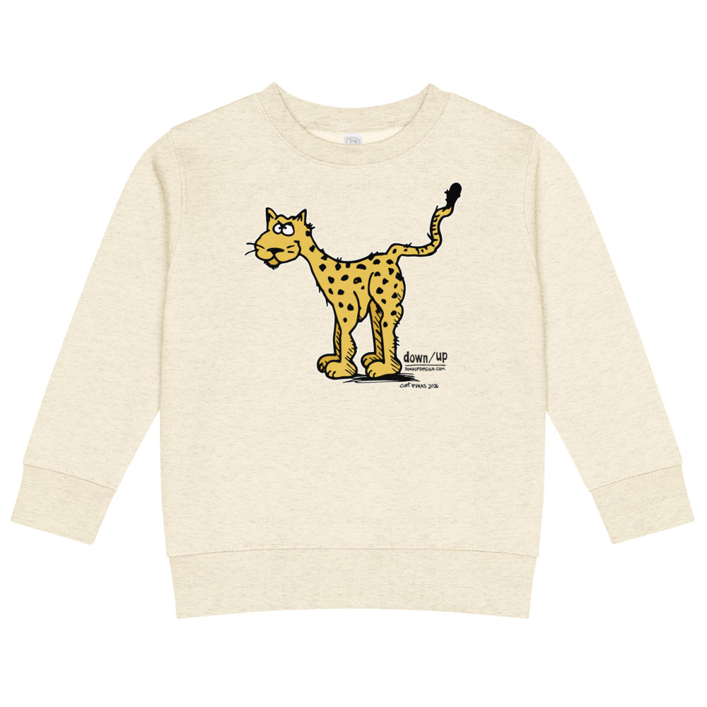 Cheetah — Kids Crew Neck Sweatshirt (Natural Heather)