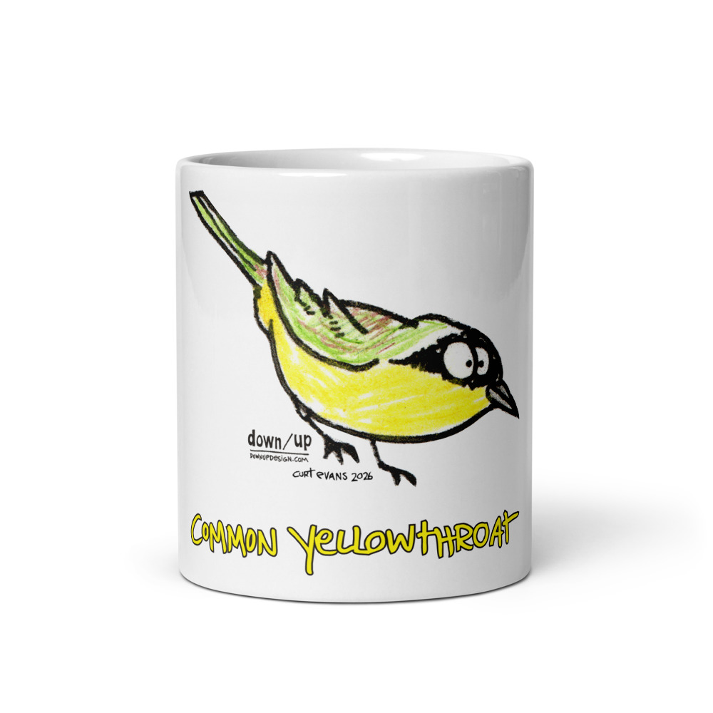 Common Yellowthroat — White Glossy Mug (White)