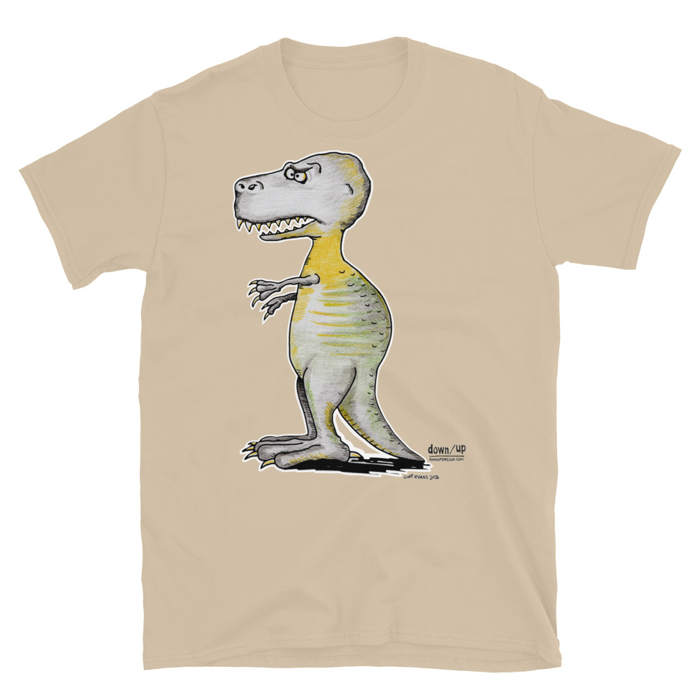 Dino Carnivore — Form Fitting Unisex T-Shirt (Sand)