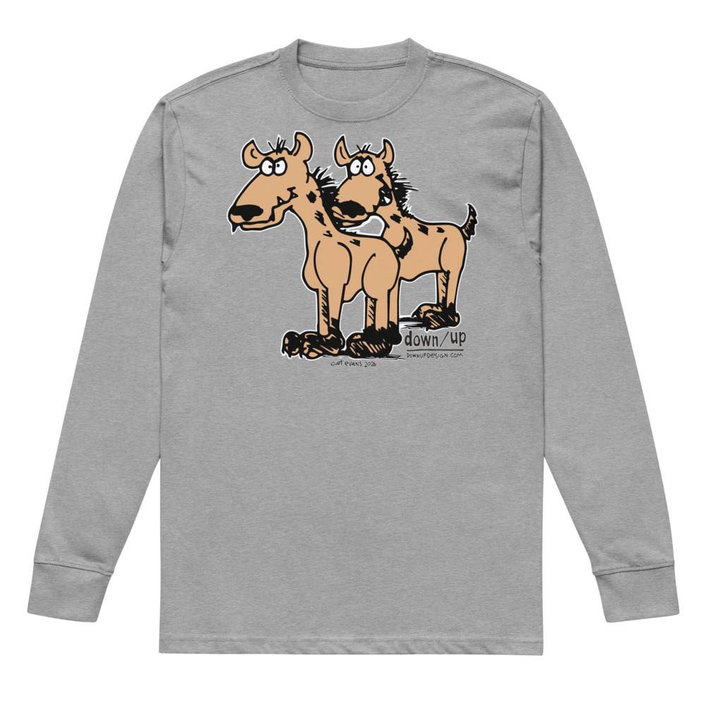 Hyenas — Men's Long sleeve T-shirt (Carbon Grey)