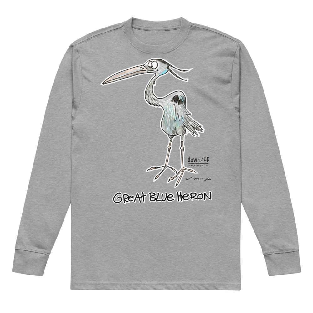 Great Blue Heron — Men's Long sleeve T-shirt (Carbon Grey)