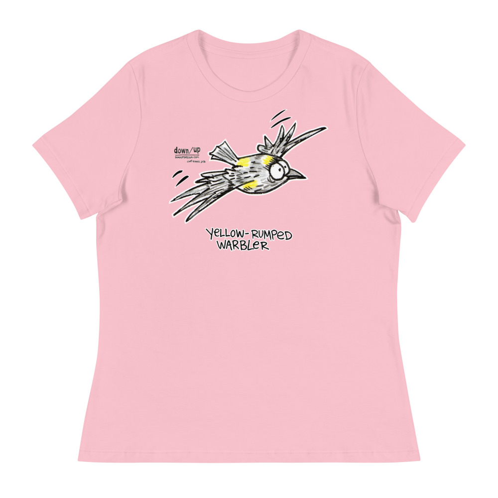 Yellow-rumped Warbler — Women's Relaxed T-Shirt (Pink)