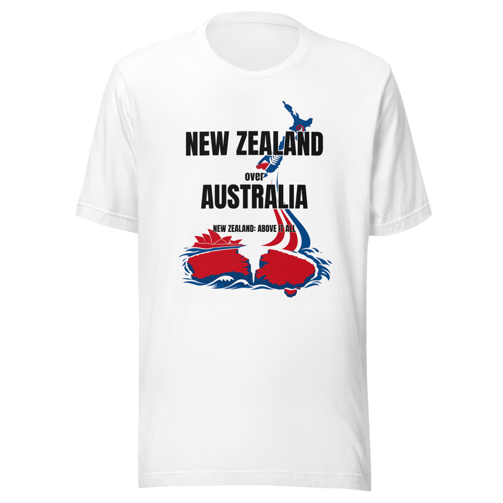 New Zealand Over Australia tee — New Zealand: Above It All