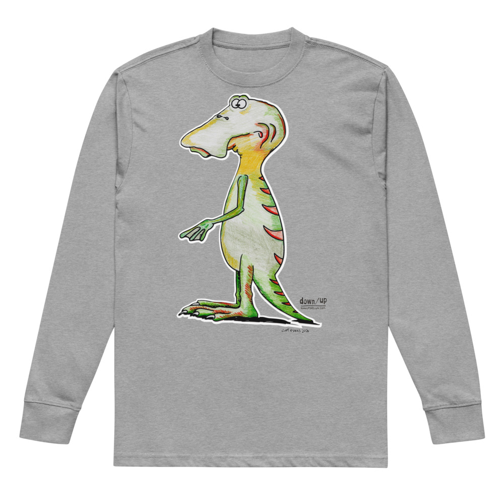 Dino Duckbill — Men's Long sleeve T-shirt (Carbon Grey)