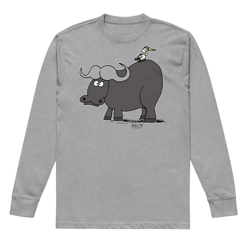 Water Buffalo — Men's Long sleeve T-shirt (Carbon Grey)