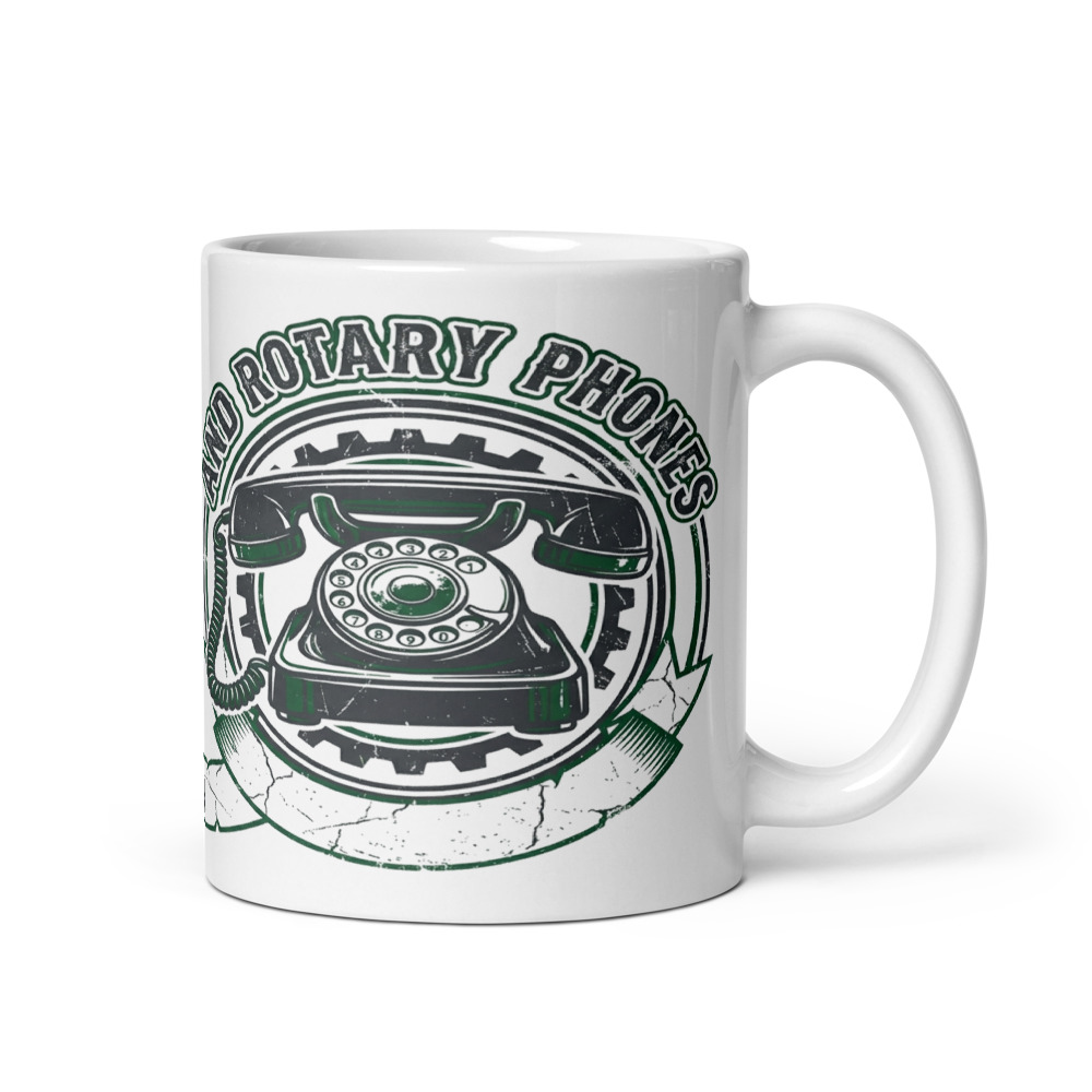 Raised By Wolves And Rotary Phones - mug