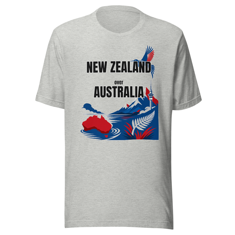 New Zealand Over Australia tee — New Zealand: Above It All
