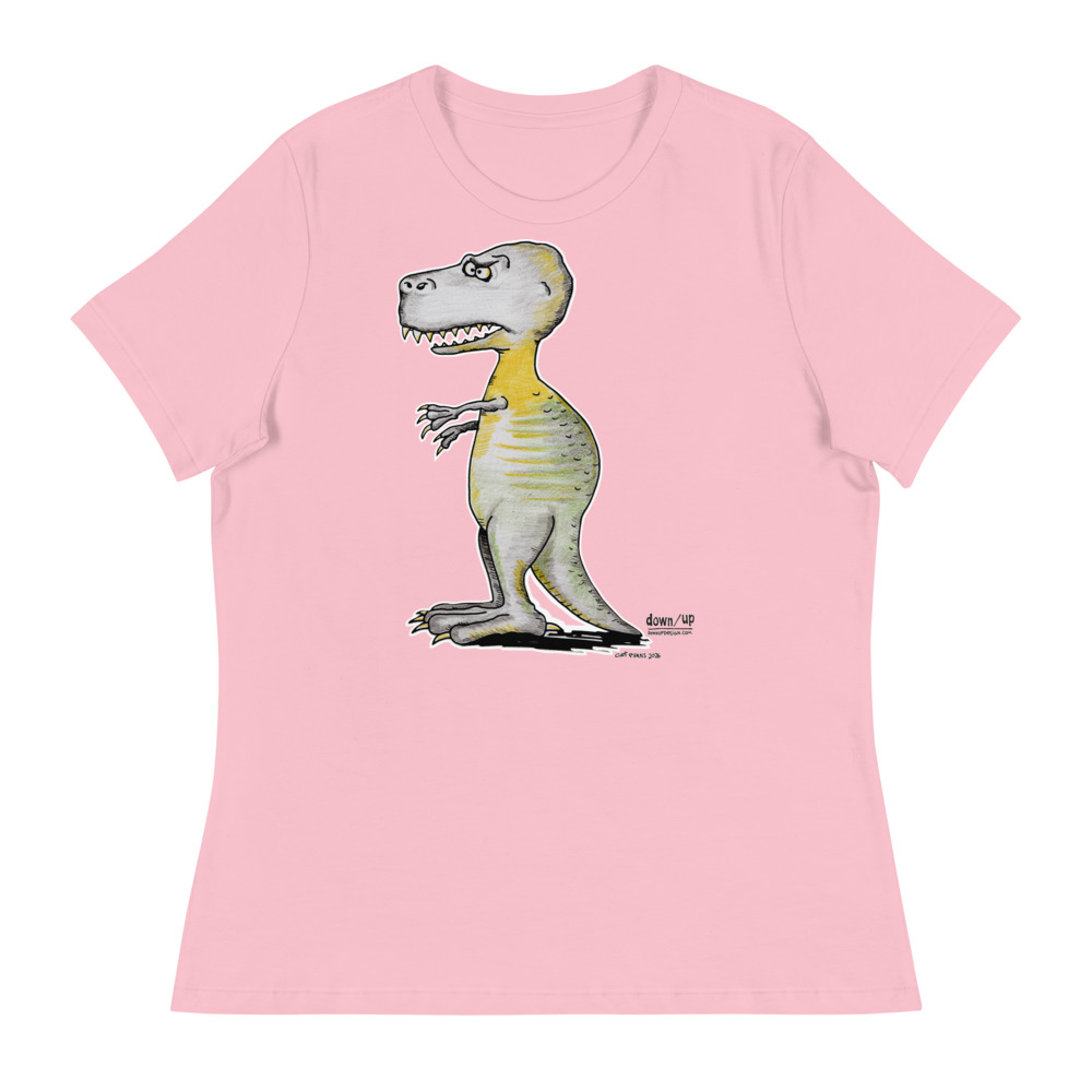 Dino Carnivore — Women's Relaxed T-Shirt (Pink)
