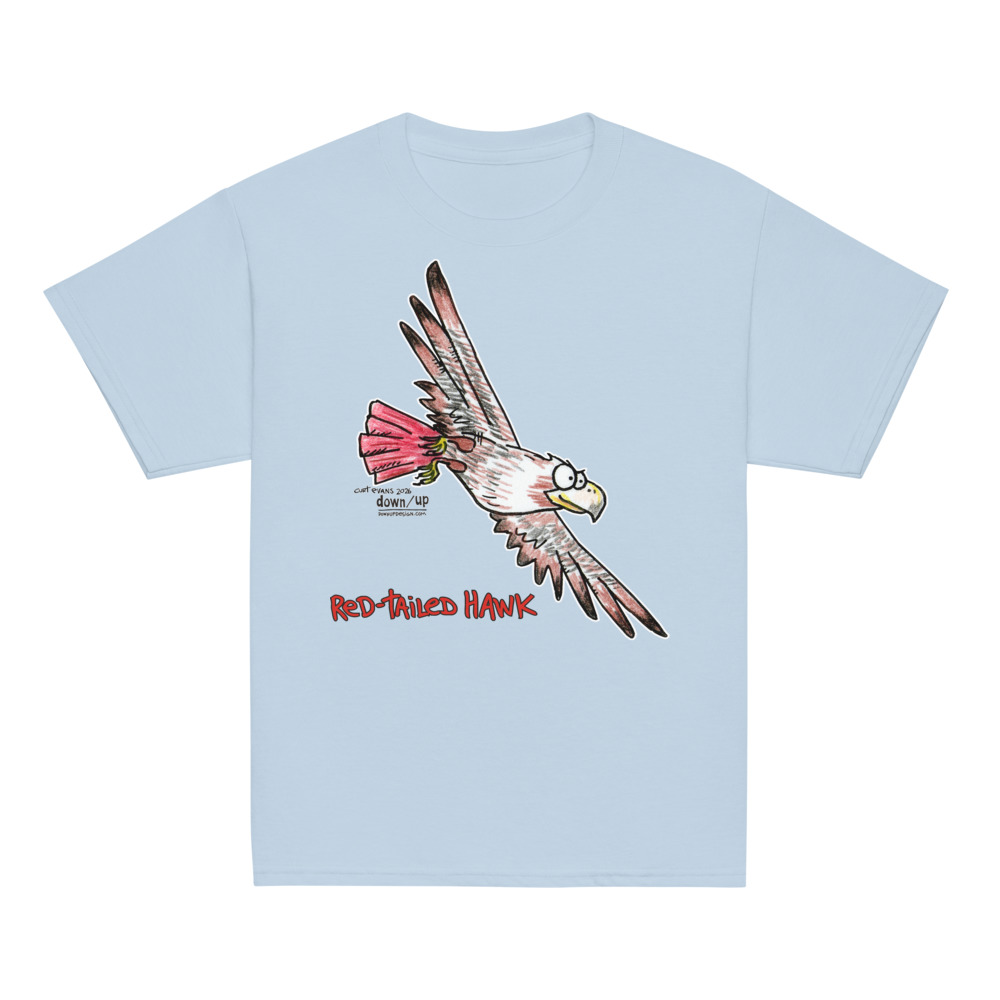 Red-tailed Hawk — Youth Classic T-shirt (Light Blue)