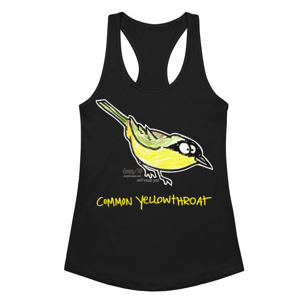 Common Yellowthroat — Women's fitted racerback tank top (Black)