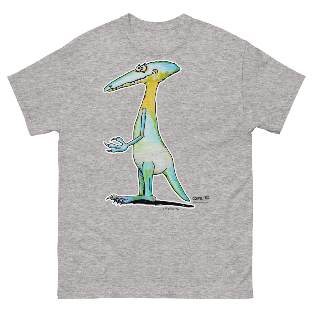 Dino Smiley — Classic Style Unisex T-shirt (Sport Grey)
