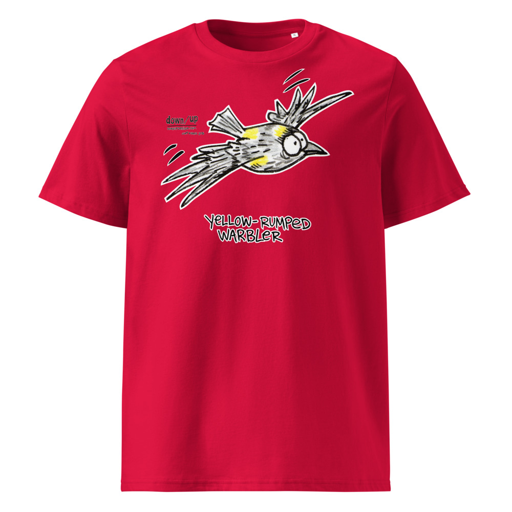 Yellow-rumped Warbler — Organic Unisex T-Shirt (Red)