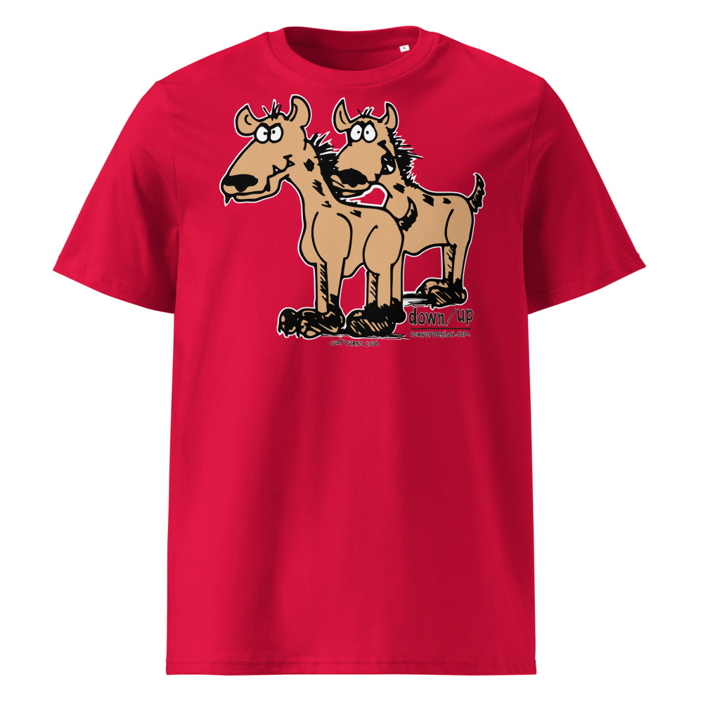 Hyenas — Organic Unisex T-Shirt (Red)