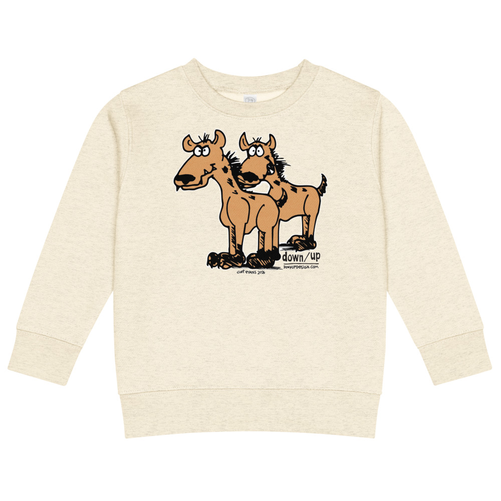 Hyenas — Kids Crew Neck Sweatshirt (Natural Heather)