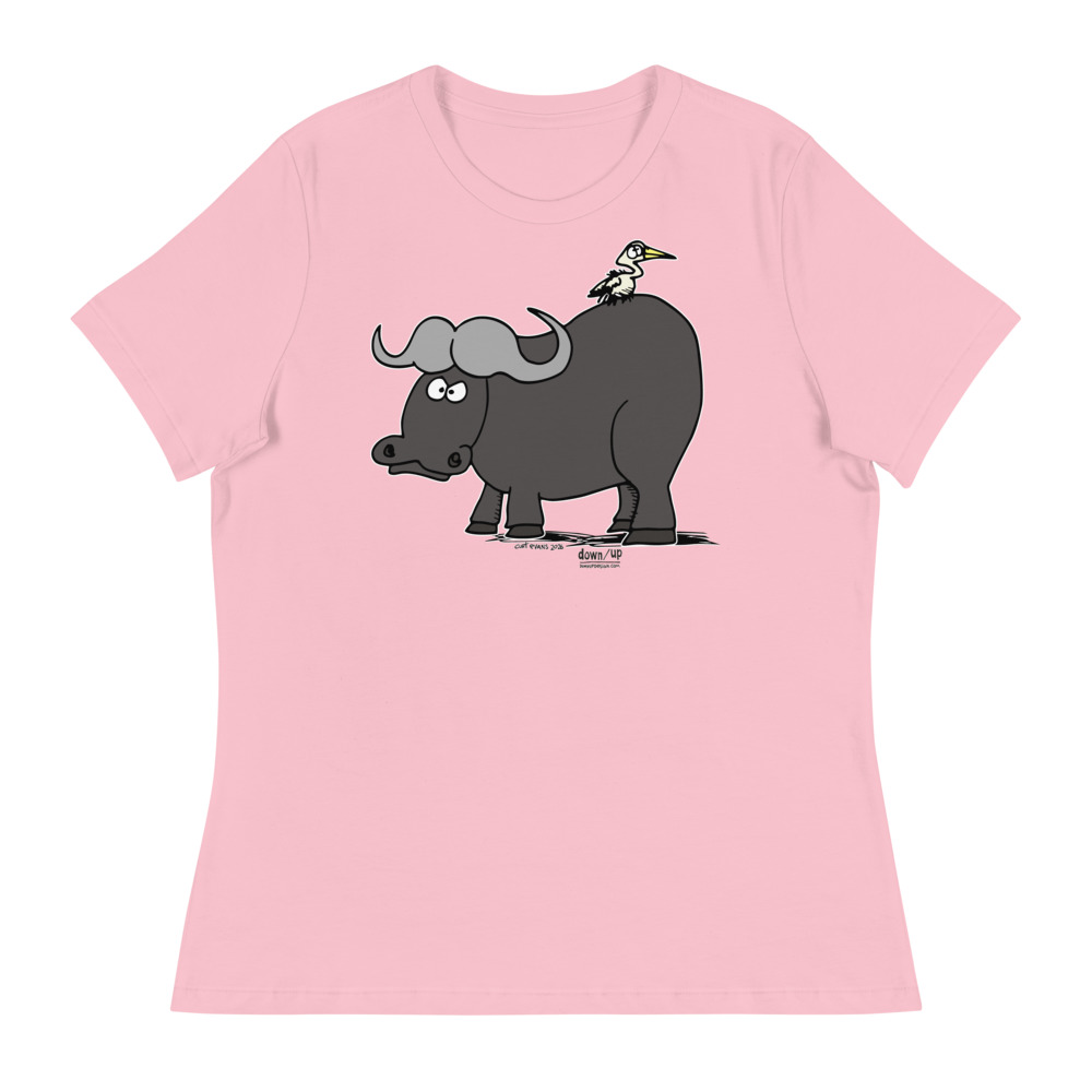 Water Buffalo — Women's Relaxed T-Shirt (Pink)